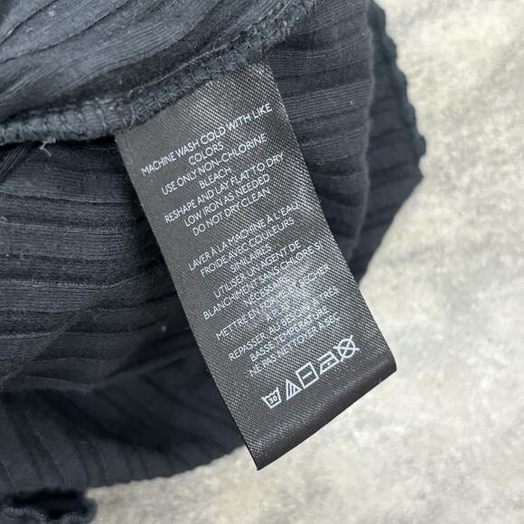 Anthropologie Ribbed Black Snap Front Button Up Cardigan Womens Medium - Picture 8 of 9